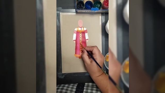 Рисуем народный костюм. смотреть онлайн