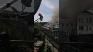 Пожар в ИК-4 (видео: «ЧС Тюмень» в ВК)