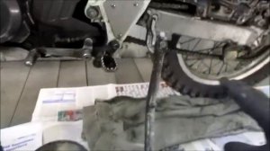 Как на мотоцикле бюджетно обслужить цепь.YAMAHA SEROW 225