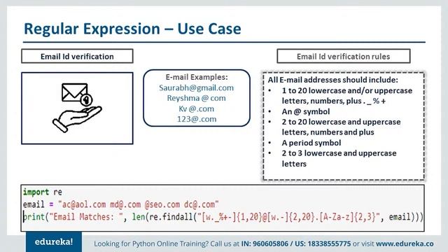 Regular Expressions in Python | Regular Expressions | Python Training | Edureka | Python Rewind - 3
