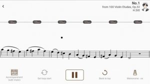 No.1 from 100 Violin Etudes, Op.32 | H.Sitt 【 Violin Sheet Music 】