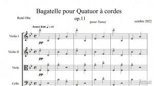 René Obe , Bagatelle for String Quartet