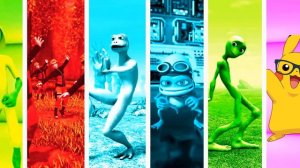 Dame tu Cosita VS Patila VS Me Kemaste VS Crazy Frog Alien Green Color dance challenge