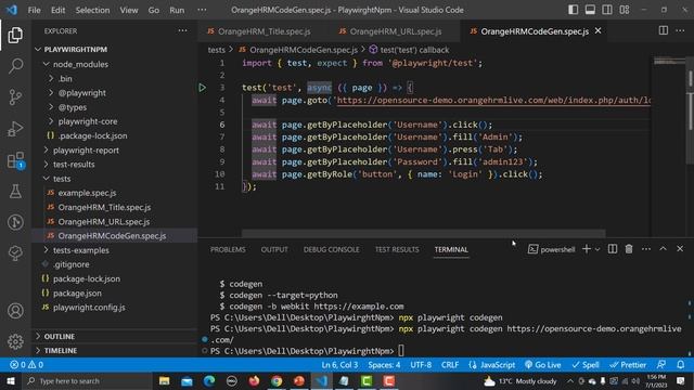 Playwright with Javascript tutorial 6 - How to generate playwright tests using codegen
