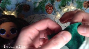 Новогоднее платье для куклы лол омг своими руками