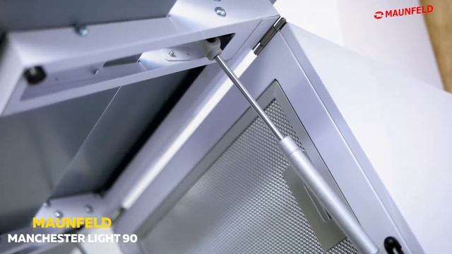 Наклонная кухонная вытяжка MAUNFELD Manchester Light 90 белый смотреть онлайн
