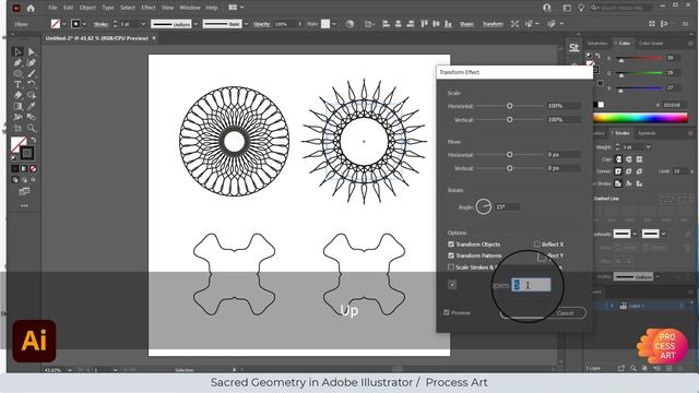 Способ создания эффекта спирографа в Adobe Illustrator.