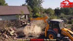 Jcb 3cx | ⚠ The Most Powerful Backhoe Loader Clears an Abandoned Land (English subtitles)