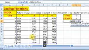 Excel Index Function