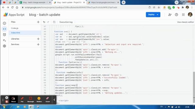 Batch update data google apps script and g-sheet - CodyLab