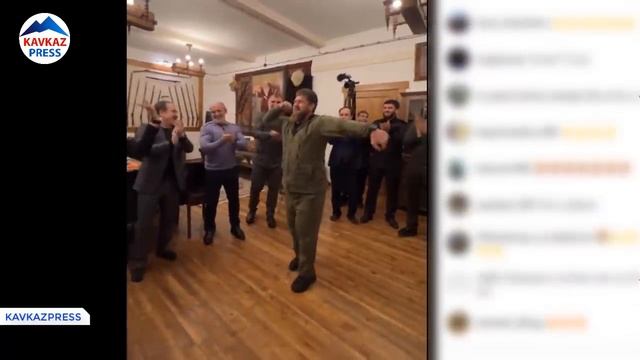 Кадыров станцевал мощную лезгинку с Рубати Минцаевой смотреть онлайн