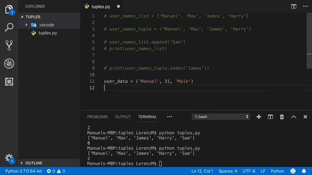 Tuples & Tuple Unpacking in Python