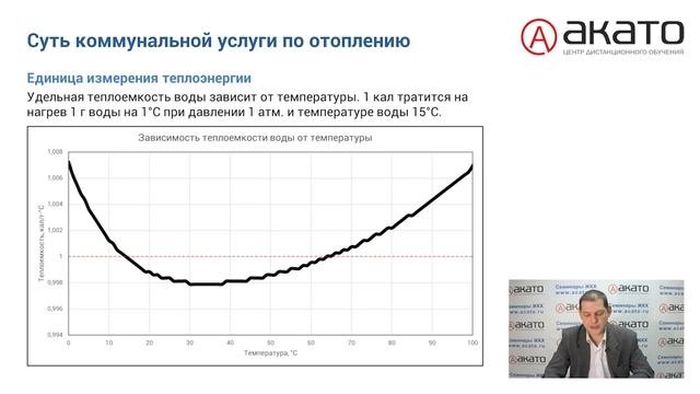Единица измерения тепла, теплоёмкость и плотность воды