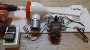 Test grid tie inverter Vevor 400w wind turbine 12v DC permanent magnet motor generatore eolico