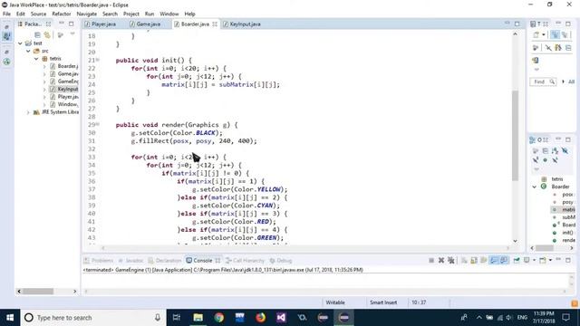 Tetris with Java Timelapse смотреть онлайн