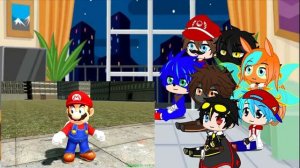 Gacha club to react Mario vs Soinc: Food Battle