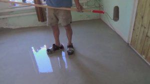 наливной пол в пристройке Первый опыт