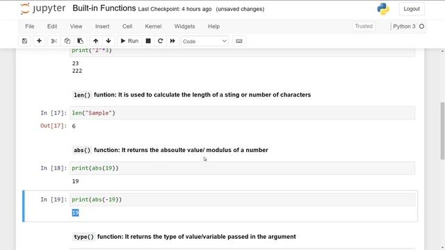 Introduction to built-in functions in python