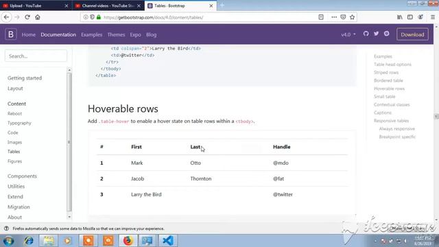 How to make Tables in Bootstrap 4 Step By Step in Hindi | Bootstrap Tutorials in Hindi Part-5 смотреть онлайн