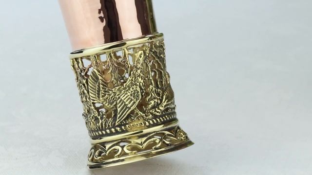 Стопка Глухари медная кованая поз КМ1017СТ06 смотреть онлайн