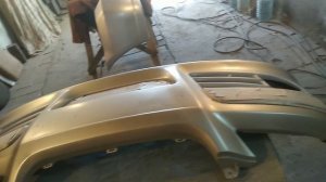 Как покрасить бампера в металлик.