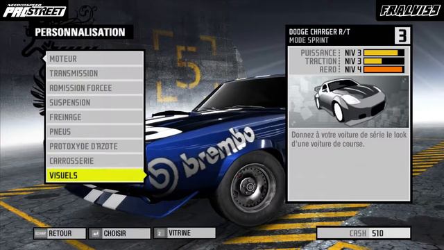 NFS ProStreet - Dodge Charger Wheelie Tuning - FR смотреть онлайн