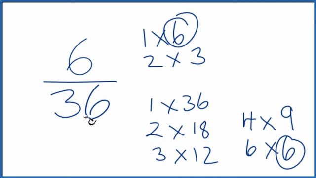 How to Simplify the Fraction 6/36 смотреть онлайн