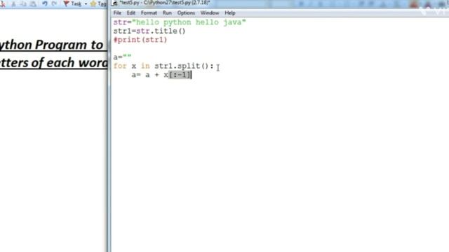 Python: Capitalize first and last letters of each word of a String
