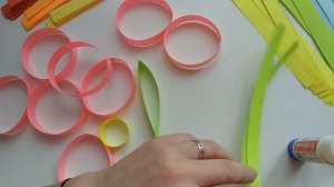 Цветок из бумажных полосок