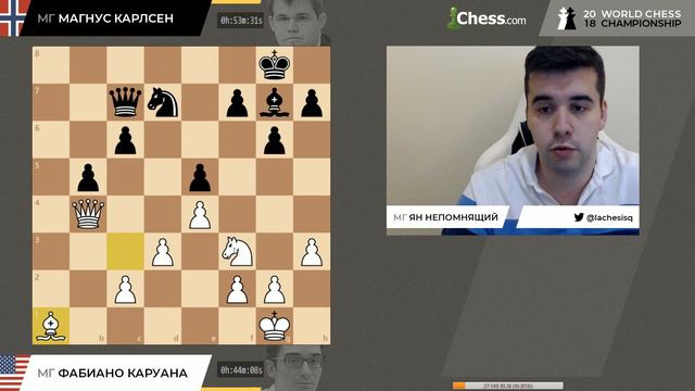 Каруана - Карлсен. Лондон. Матч на первенство мира. III партия. смотреть онлайн