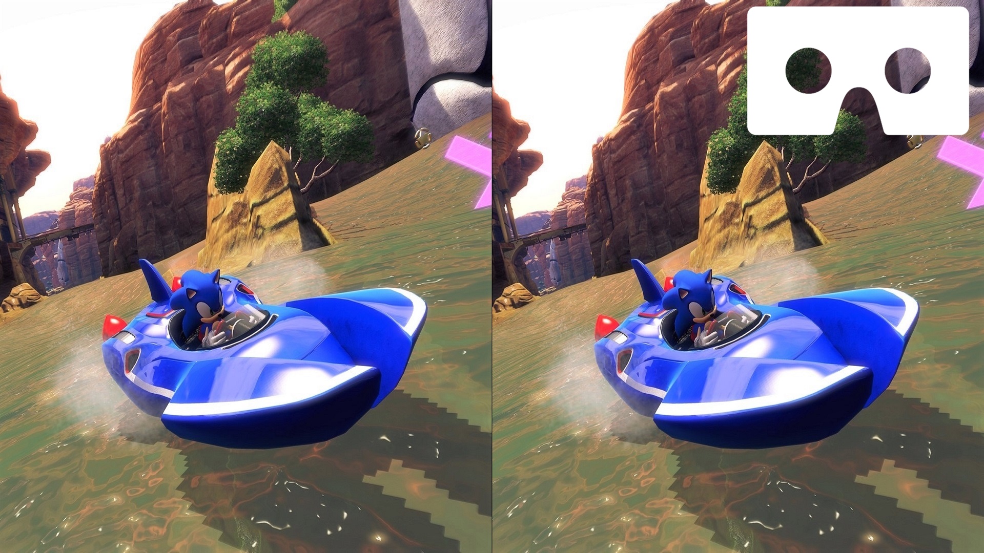 Sonic Racing 3D видео 1 для VR Box google cardboard