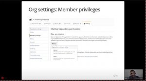 Access permissions for a GitHub organization