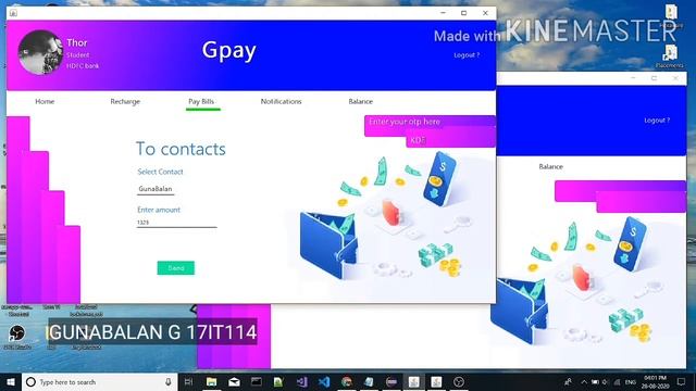 Online Money Transfer with OTK authentication | TCP connection | Java смотреть онлайн