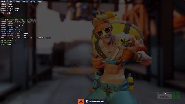 Overwatch 2 - CrossOver 22.1.1 CXPatcher - MacBook Pro 2021 M1 Max 32 GB