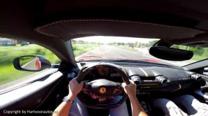 Ferrari 812 Superfast 320 km h on Autobahn!   ORGASMIC SOUND!