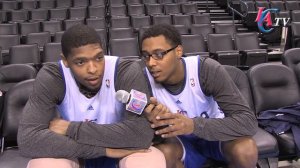 Trey Thompkins and Ryan Gomes Pre-game @ Oklahoma