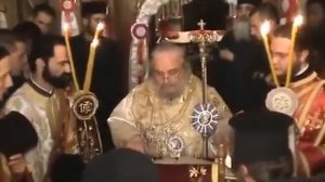 Патриарх Ириней Иерусалимский. Пасхальная служба 2005 год. Не полностью.