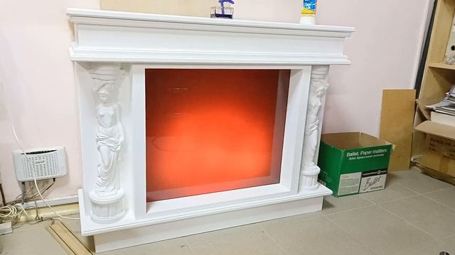 Декоративный камин, имитация огня и треск горящих дров, сделано своими руками смотреть онлайн