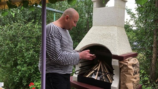 Модульный уличный стационарный мангал Афина для дачи на природе из бетона(Отзыв и шашлыки) смотреть онлайн