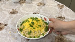 Простой не сложный бюджетный Вкусный Рыбный салат Салат из СССР Так готовили наши Мамы