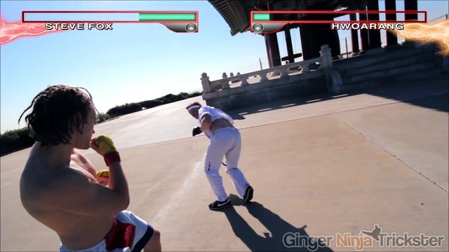 Real Life Tekken Fight | HWOARNG vs STEVE FOX | Flips & Kicks смотреть онлайн