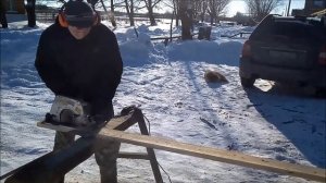 мощь ИНТЕРСКОЛА/Работа ручной циркулярки