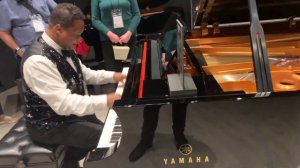 Kris Nicholson test drives the Yamaha CFX Concert grand piano NAMM 2020