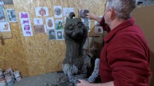 СКУЛЬПТУРА  КОТА  из  цемента..   изготовление  головы  КОТА  из  арт  бетона.