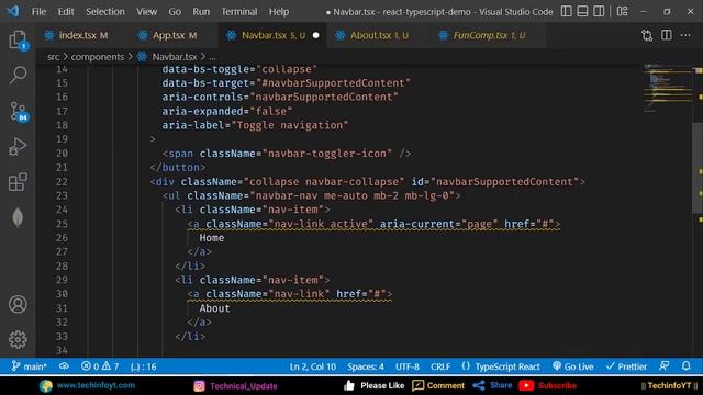 Navbar Routing with react typescript смотреть онлайн