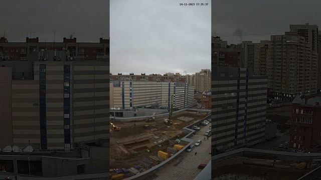 Таймлапс строительства GAGARIN CITY (Гагарин Сити) Новосибирск ноябрь 2023