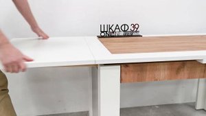 Хьюстон тип 4 Стол раздвижной Белый\Дуб Крафт золотой.ШКАФ39