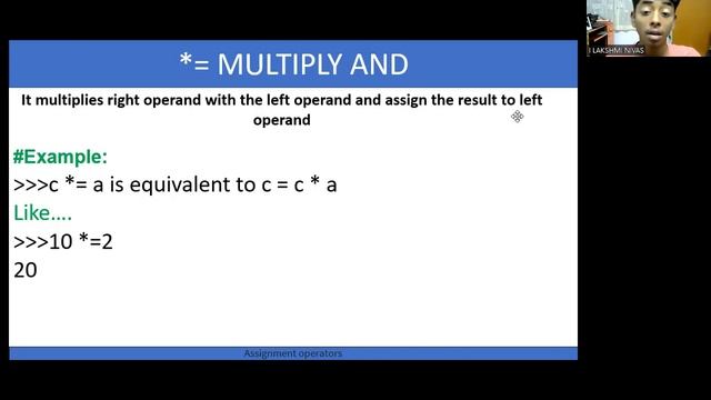 ASSIGNMENT OPERATORS | PYTHON | PPT