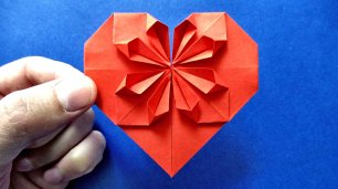 Оригами сердечко из бумаги DIY 💗
