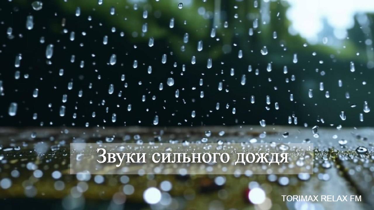 Звуки сильного ливня | Звуки дождя | Для сна